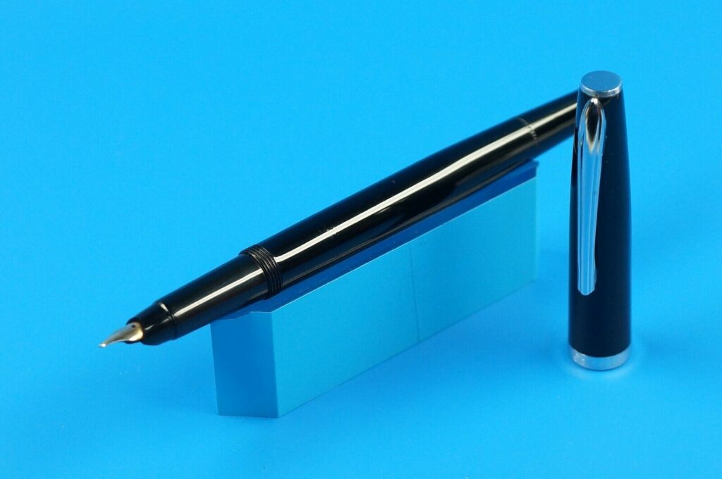 Vintage GEHA 708 Kolben-Füllfederhalter / Fountain Pen - schwarz