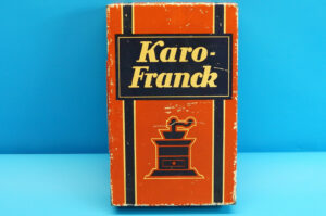 Alte Karo Franck Dose | Kaffee Ersatz Blechdose | Reklame Weissblech Dose
