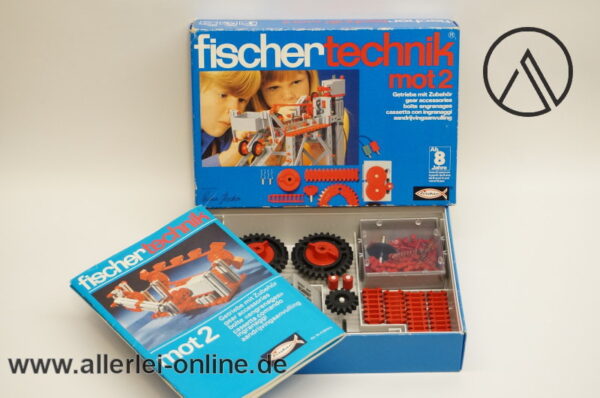 fischertechnik mot2 | Getriebe mit Zubehör | Vintage fischer-technik mot 2 Baukasten | inkl. OVP und Anleitung