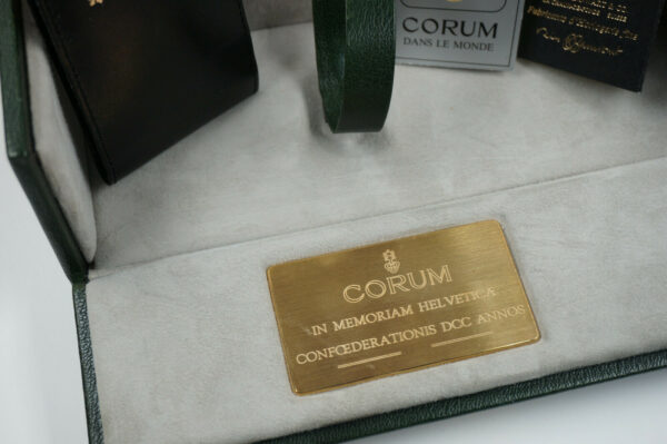 Original CORUM Box / Uhrenbox für HAU 5564556 Helvetica Goldmünzen-Uhr inkl. Umkarton-1
