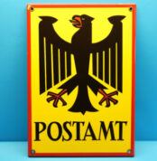 Altes Emaille Postamt Schild | Bundesadler Emailleschild | 42 x 30 cm