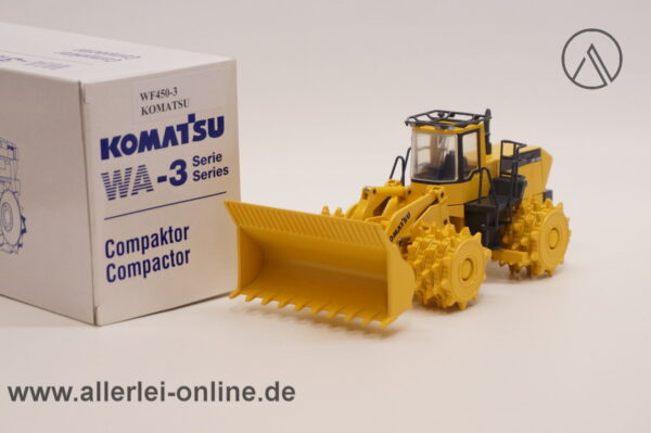 Conrad Modell | Komatsu WF 450 Compaktor | 1:50 Verdichter Radlader | WA-3 Serie Mülldeponie Baumaschine