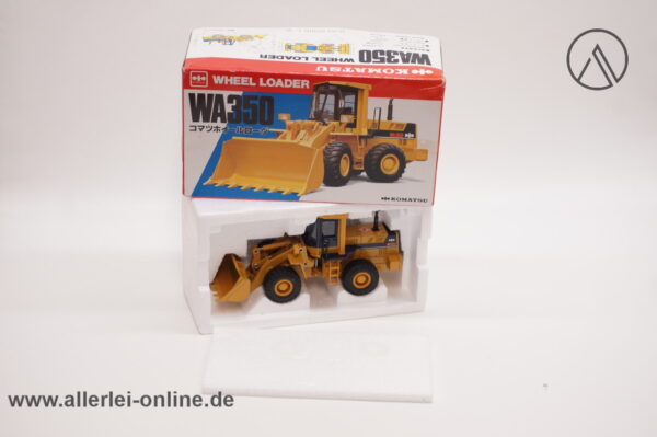 SHINSEI Japan Modell 615 | Komatsu WA 350 | Scale Model 1/50 Radlader Baumaschine Originalkarton