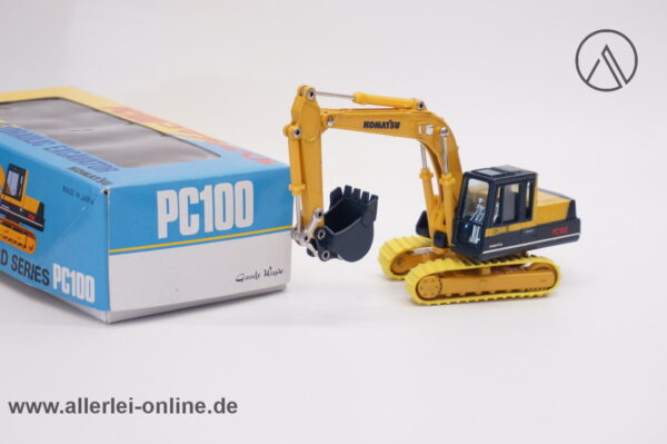 KOMATSU PC100 Hydraulik Bagger | Kettenbagger | Made in Japan | Goods Wave 1/48 Modell K-002 mit OVP