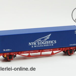 PIKO H0 57722 DB Cargo Container Flachwagen | NYK Logistics Containertragwagen Lgs579 mit OVP