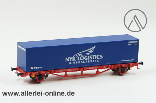 PIKO H0 57722 DB Cargo Container Flachwagen | NYK Logistics Containertragwagen Lgs579 mit OVP