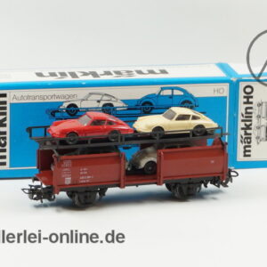 Märklin H0 | 4613 Autotransportwagen mit 4 Wiking Modellen