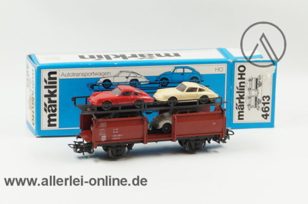 Märklin H0 | 4613 Autotransportwagen mit 4 Wiking Modellen