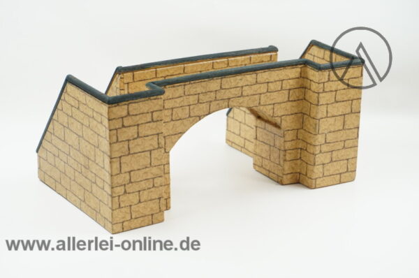 Bahngleis Brücke | Modelleisenbahn Tunnel mit Fußgänger Treppe | Holz-Pappe Fertigmodell