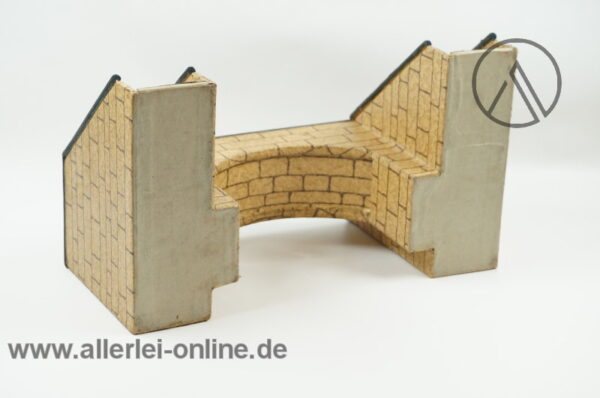 Alte Bahngleis Brücke | Modelleisenbahn Tunnel mit Fußgänger Treppe | Holz-Pappe Fertigmodell