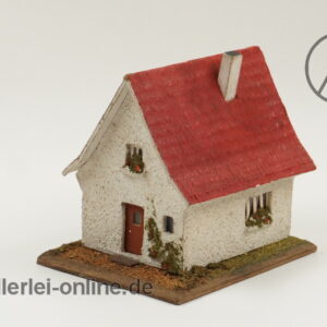 VAU-PE Modell 1071 | Haus - Siedlungshaus | Spur TT - H0 | 50er Jahre Holz-Pappe Fertigmodell