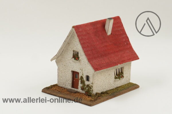 VAU-PE Modell 1071 | Haus - Siedlungshaus | Spur TT - H0 | 50er Jahre Holz-Pappe Fertigmodell