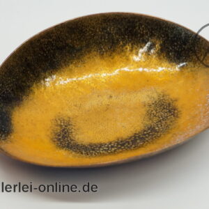 Kupfer Emaile Schale | 60 70er Jahre | Vintage | Orange