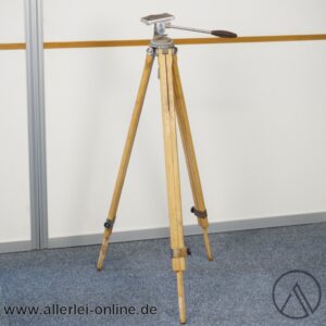 Linhof Dreibein Holz-Stativ mit Neigekopf | Vintage Tripod 50-60er Jahre Stativ