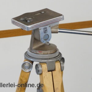 Linhof Dreibein Holz-Stativ mit Neigekopf | Vintage Tripod Stativ