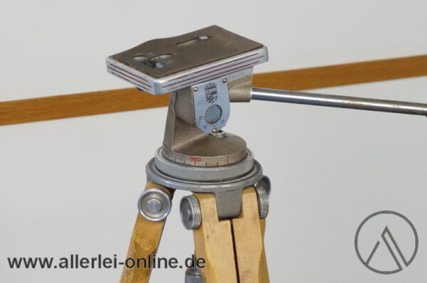 Linhof Dreibein Holz-Stativ mit Neigekopf | Vintage Tripod Stativ