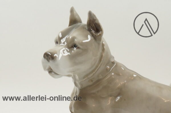 Heubach Porzellanfigur | liegende Deutsche Dogge