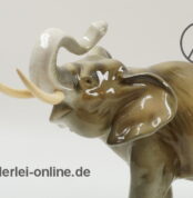 Royal Dux Bohemia Porzellanfigur | Elefant | 60-70er Jahre Porzellan Figur