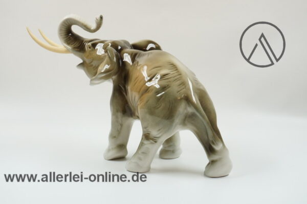 Royal Dux Bohemia Porzellanfigur | Elefant | Porzellan Elefant