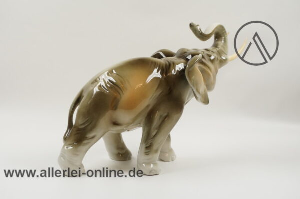 Royal Dux Bohemia Porzellanfigur | Elefant | Porzellan Figur