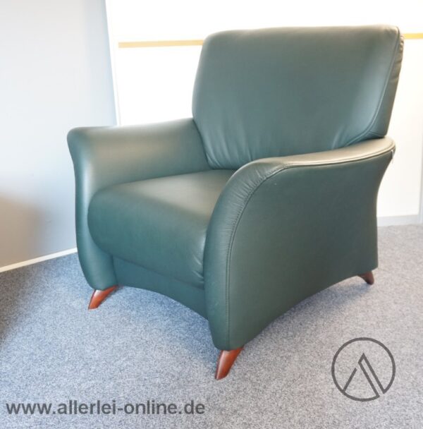 Koinor Tara 3-Sitzer Sofa mit 2-Sessel + Hocker | Echtleder