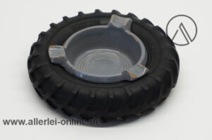 Reifenaschenbecher Keramikeinsatz | Traktor Reifen Aschenbecher | Dunlop Werbemittel | Reifen Seitner Aschaffenburg | Vintage 40-50er Jahre Reifenwerbung