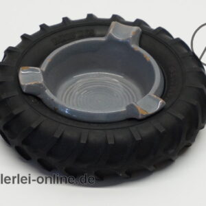 Reifen-Aschenbecher Keramikeinsatz |Traktor Reifen | Dunlop| Reifen Seitner Aschaffenburg | Vintage 40-50er