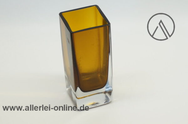 Gral Kristall Vintage Glas Vase | Blumenvase 70er Jahre | braun | 1