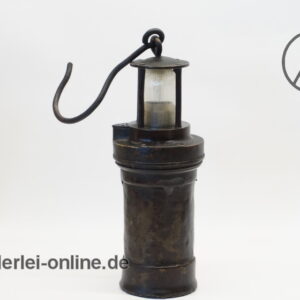 Alte Messing 1305 Bergbaulampe Grubenleuchte | Bergmannslampe | Öllampe
