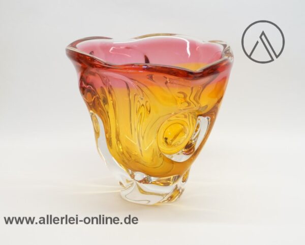 Schale | Glasschale | Time Original 60-70er | Jahre mehrfarbig Sommerso