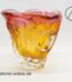 Herrliche mehrfarbige Sommerso Glas-Schale | Glasschale Orange/Rosa | Vintage 60-70er Jahre