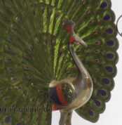 Pfau Figur Messing Statute Handarbeit 1