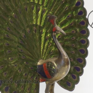 Pfau Figur Messing Statute Handarbeit 1