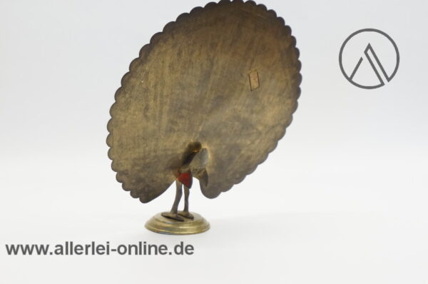 Pfau Figur Messing Statute Handarbeit 3