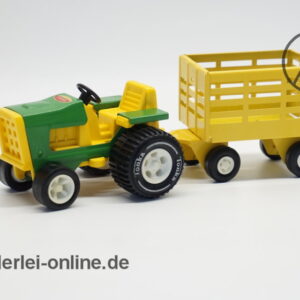 Bulldog mit Hänger | Traktor mit Anhänger - Blechspielzeug - Tonka | 70er Jahre
