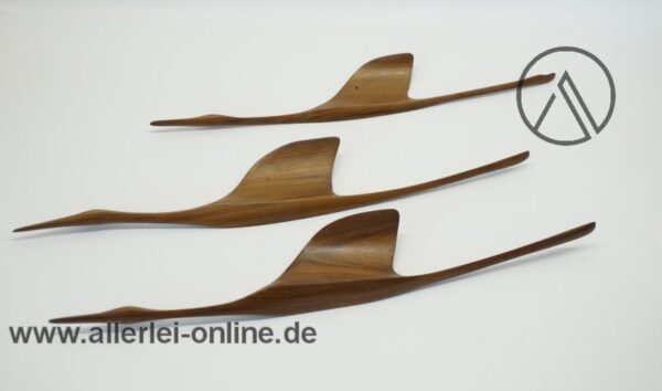 Teak Kraniche | Teakholz Reiher | Wandschmuck | Danish Mid Century Design der 60er Jahre