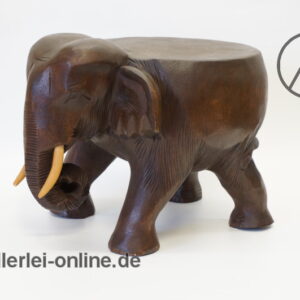 Elefant Pflanzentisch | Blumenhocker aus Massivholz