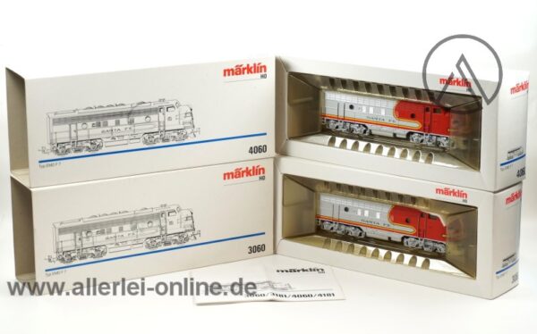 Märklin H0 | 3060 + 4060 | USA Diesellok SANTA FE | EMD F7