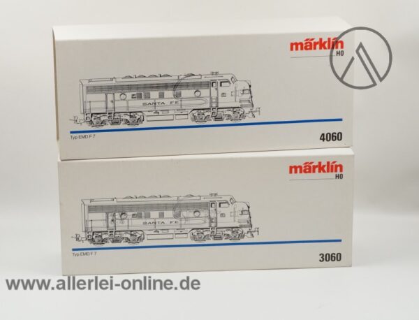 Märklin H0 | 3060 + 4060 | USA Diesellokomotive SANTA FE | EMD F7 gebraucht Modelleisenbahn