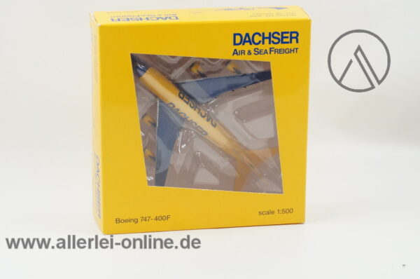 Herpa | Boeing 747-400F | Dachser Air & Sea Freight Frachtflugzeug | Scale 1:500 Modell 504027 mit OVP