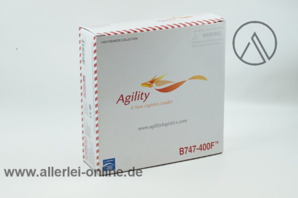 Dragon Wings | Boeing 747-400 | Agility Logistik Frachtflugzeug | 1:400 Modell 55703