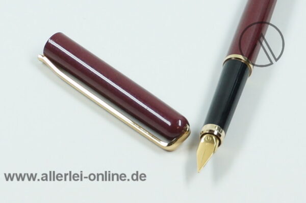 ELYSEE 60 Füllhalter | Vintage Laque Antique Füller „M“ | Metallic-Bordeaux ,glänzend | MINT/unbenutzt