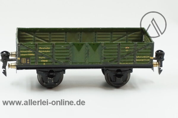 Märklin Spur 0 | Niederbordwagen | Blechspielzeug Güterwagen 17610