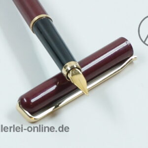 ELYSEE 60 Füllhalter | Vintage Laque Antique Füller „F“ | Metallic-Bordeaux ,glänzend | MINT/unbenutzt