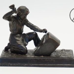 Bildhauer Bronze Figur | Antike kleine Bronze-Figur