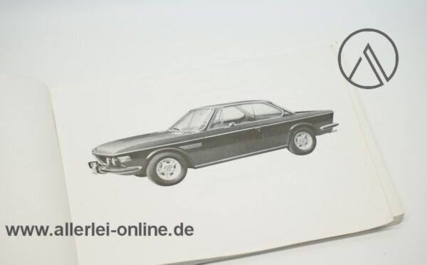 BMW 3.0 CS | BMW 3.0 CSI Betriebsanleitung | BMW E9 Handbuch