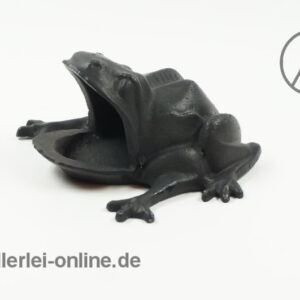 Frosch Eisen Aschenbecher | Eisenguss Frosch | Vintage Frog Ashtray