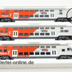 Märklin H0 | 43540 Doppelstockwagen-Set | 3-teilig "Wiesel" ÖBB Wagenset mit OVP