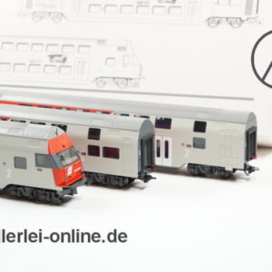 Märklin H0 | 43540 Doppelstockwagen-Set | 3-teilig "Wiesel" ÖBB Wagenset