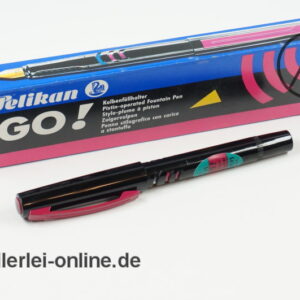 Pelikan GO ! M75 Kolbenfüllhalter | Vintage Kolbenfüller | "F" schwarz-PINK